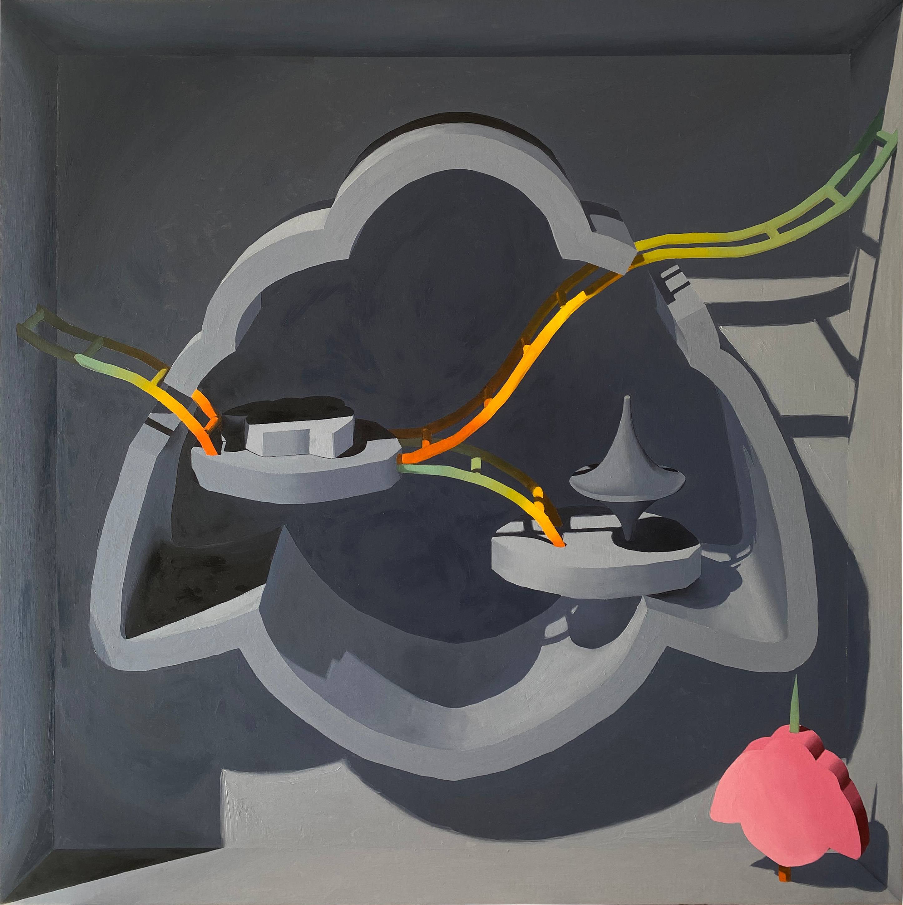 Within a dream 100 x 100 cm oil on canvas 2024 - 12 000DH