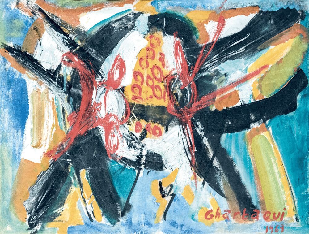 Jilali-Gharbaoui,-Sans-titre,-n.d.,-acrylique-sur-toile,-49-x-64-cm