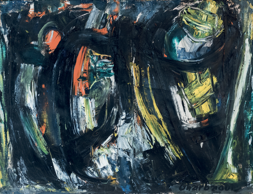 Jilali-Gharbaoui,-Sans-titre,-n.d.,-huile-sur-toile,-64-x-91-cm