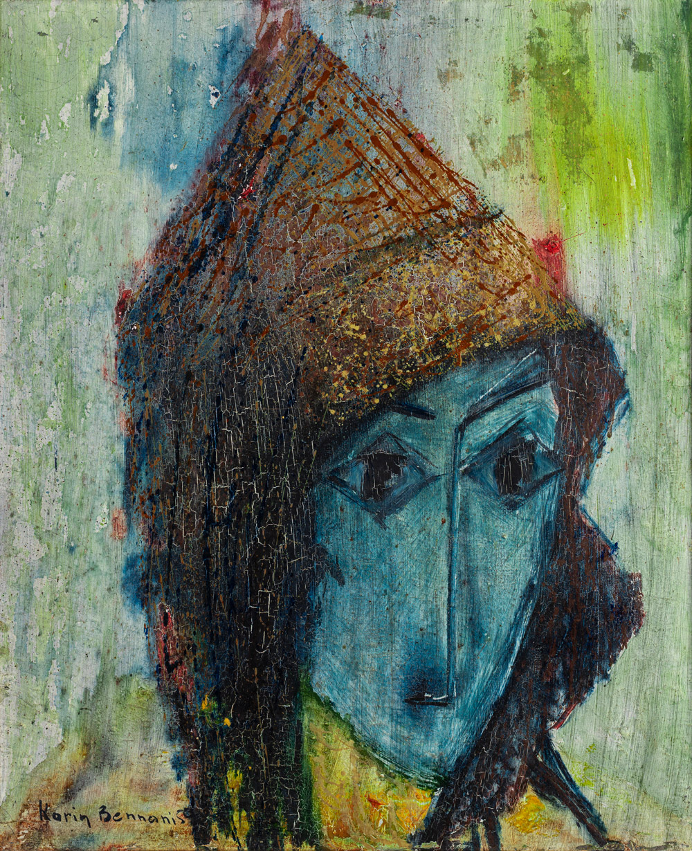 Tête-de-bergère,-1959-Huile-sur-carton.-65-x-55-cm