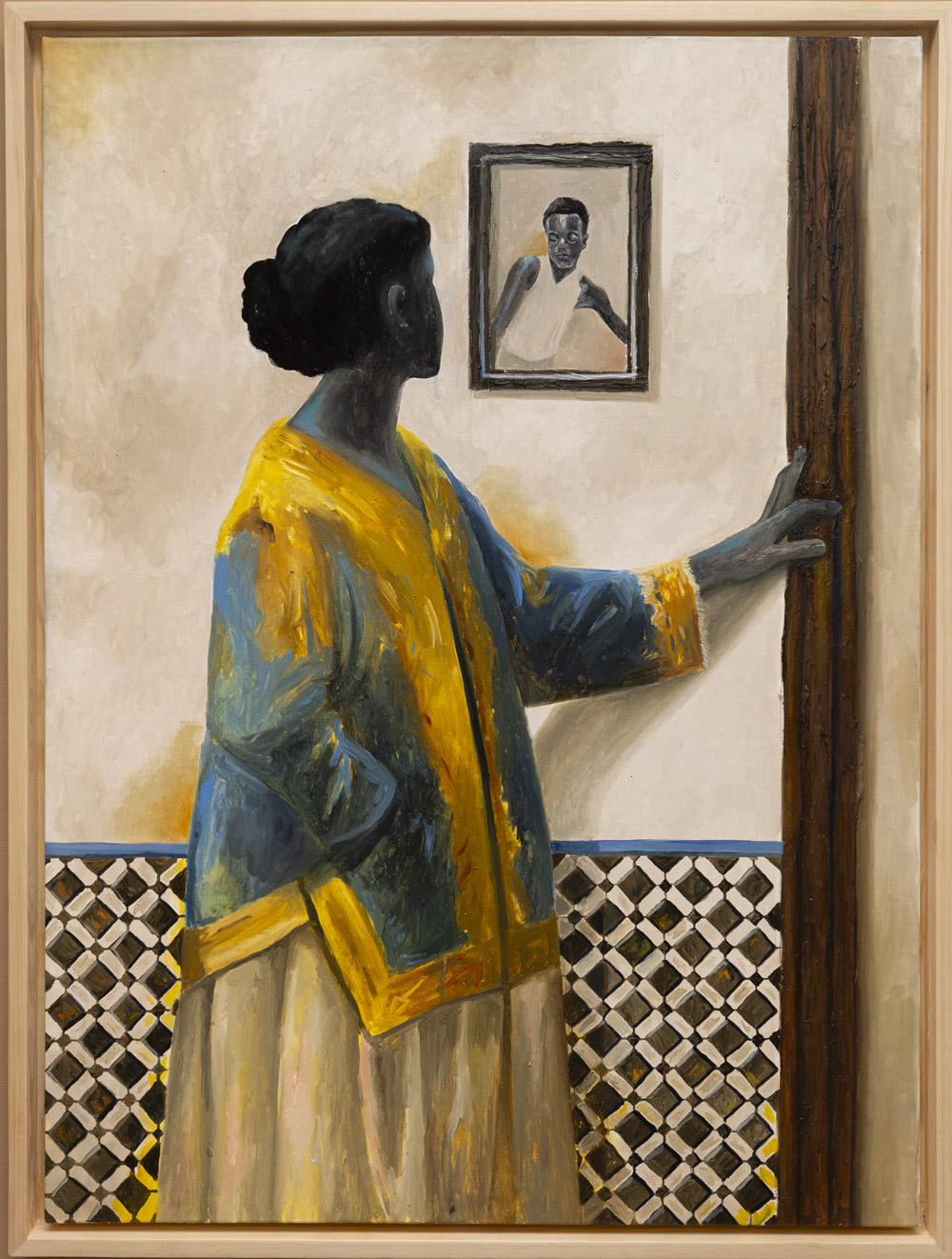 Elladj-Lincy-Deloumeaux,-La-femme-et-le-portrait,-2025.-Courtesy-of-Loft-Art-Gallery