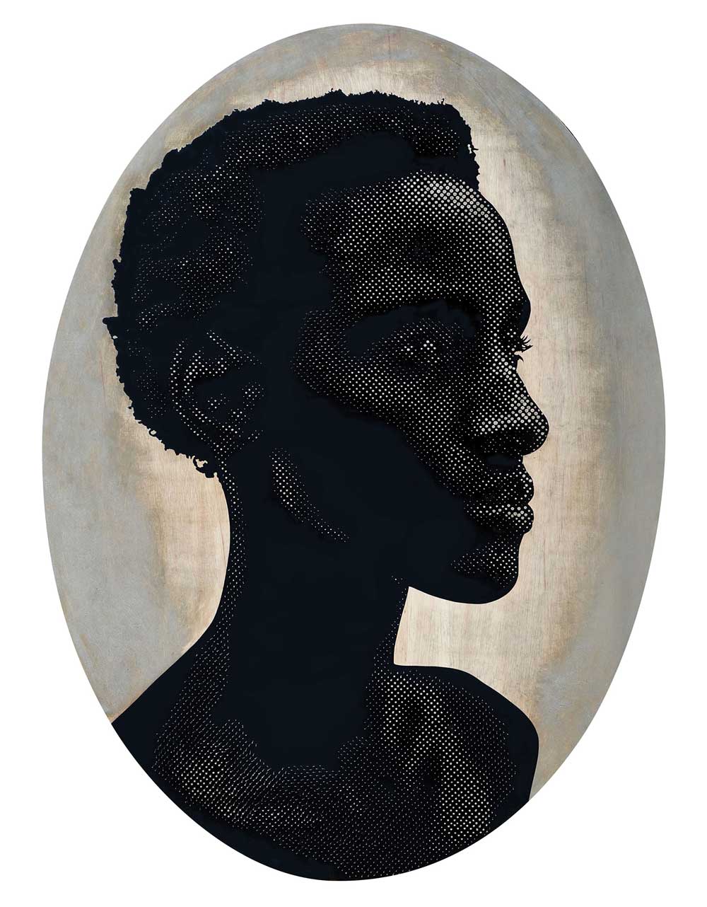 Alexis-Peskine_Ouro-verde-#5_2025-Volcanic-mud-from-Guadeloupe,-varnish-and-nails-covered-with-‘Moon-Gold’-gold-leaf-(gold,-platinum-and-copper)_150x110-cm_Filafriques