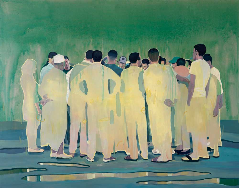 Nabil-El-Makhloufi---La-foule-1-26--Acrylique-sur-toile