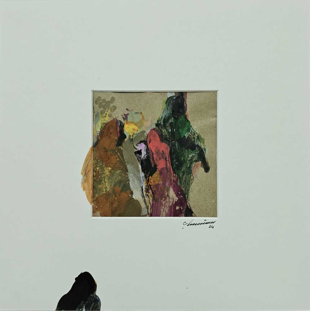 ©Rashid-Diab,-_Out-of-focus_-#1,-2024,-Oil-&-Acrylic-on-paper,-27-x-27-cm