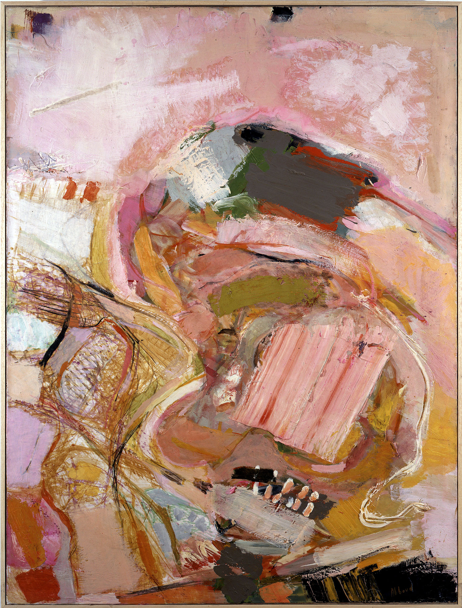 Shafic Abboud, À l’atelier, 1970, huile sur toile, 130 x 97 cm. Donation Claude et France Lemand. Musée de l’Institut du monde arabe, Paris. © Succession Shafic Abboud