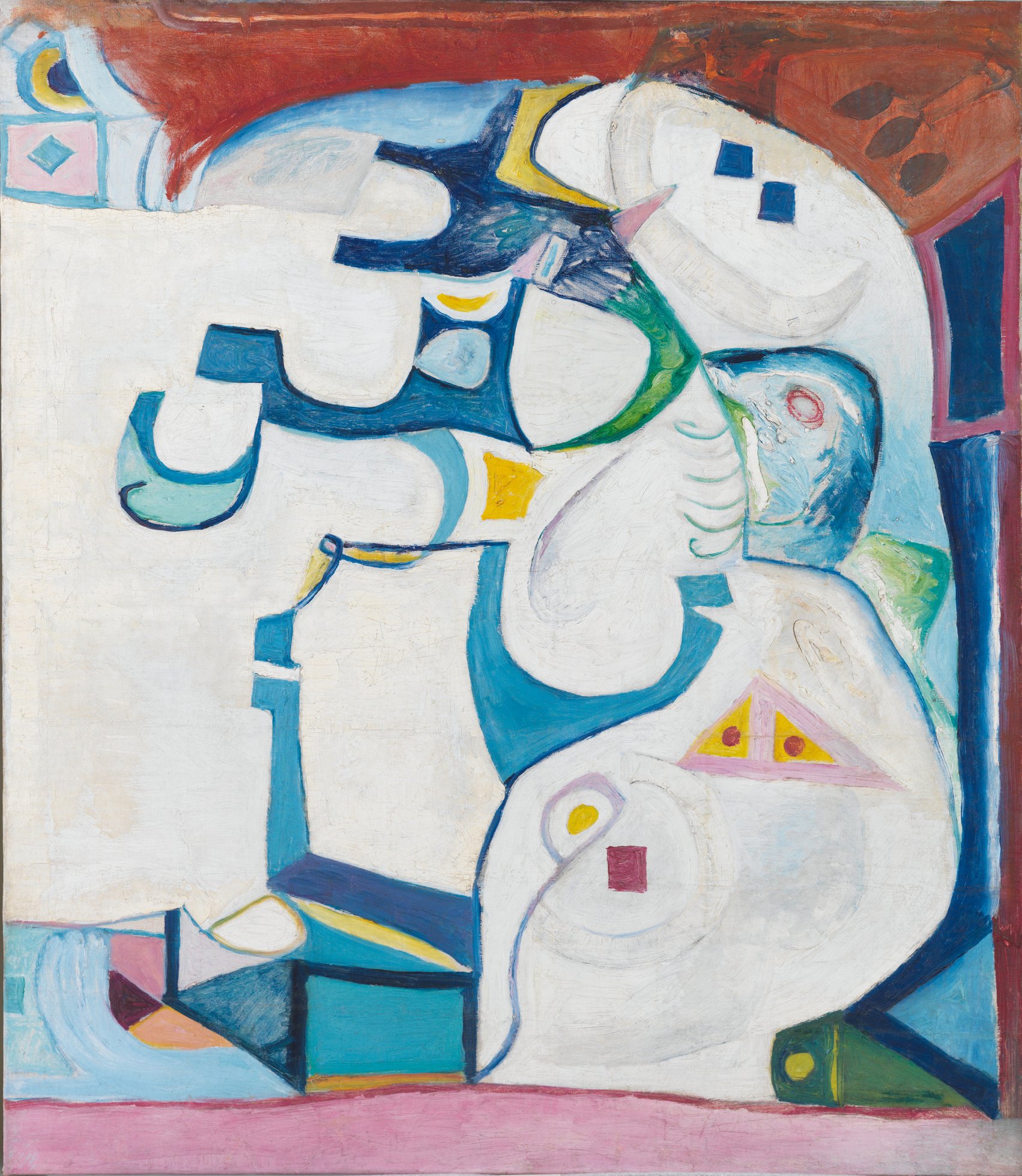 Shakir Hassan Al Said, Title Unknown, 1961, oil on canvas, 82 x 94cm. Mathaf: Arab Museum of Modern Art, Doha.
