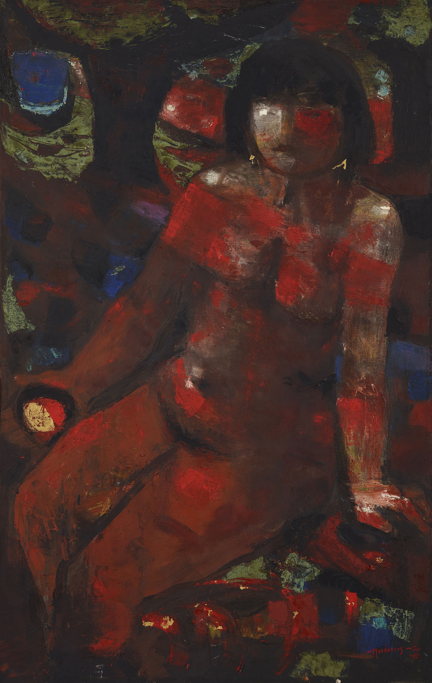 Fateh Mouddarres, Eve, 1963, huile sur toile, 110 x 69,5 cm. Courtesy Ramzi & Saeda Dalloul Art Foundation