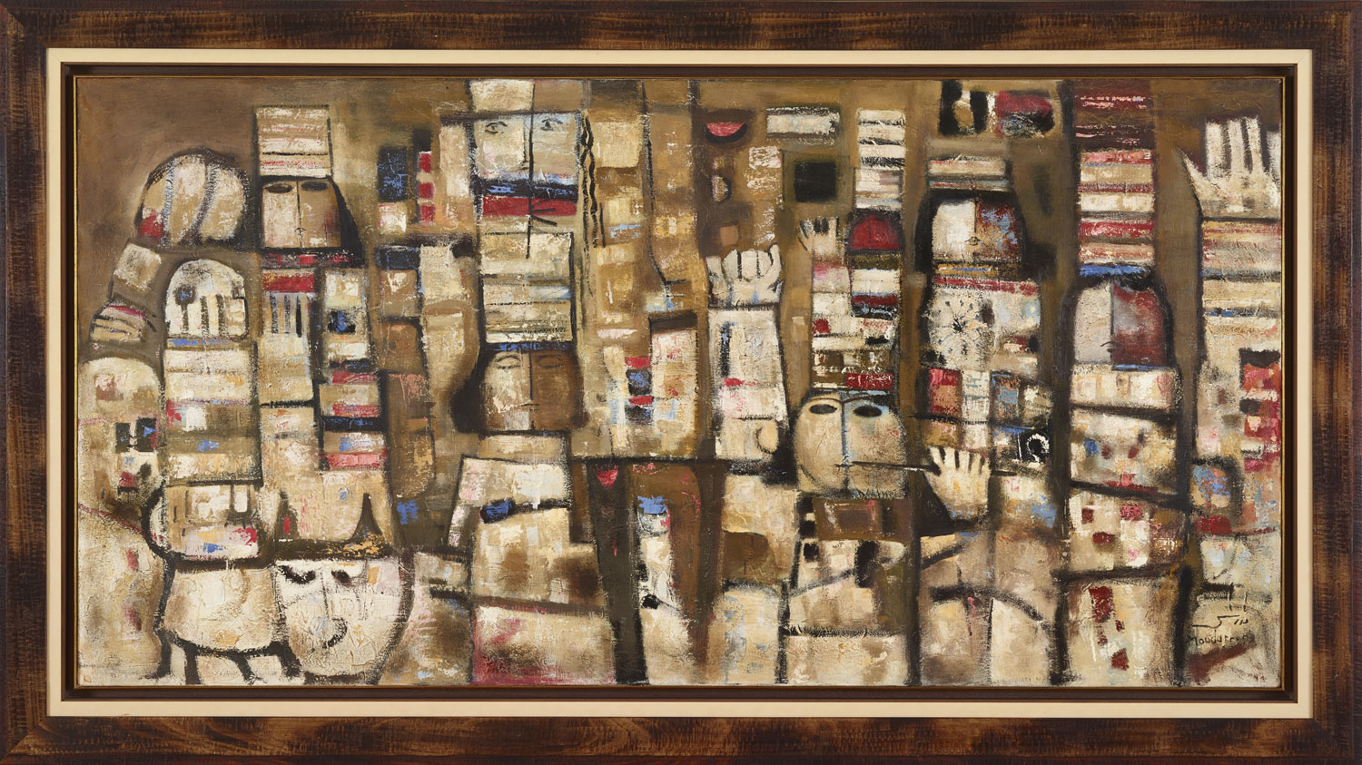 Fateh Mouddarres, Sans titre, non daté, huile sur toile, 100 x 199 cm. Courtesy Ramzi & Saeda Dalloul Art Foundation