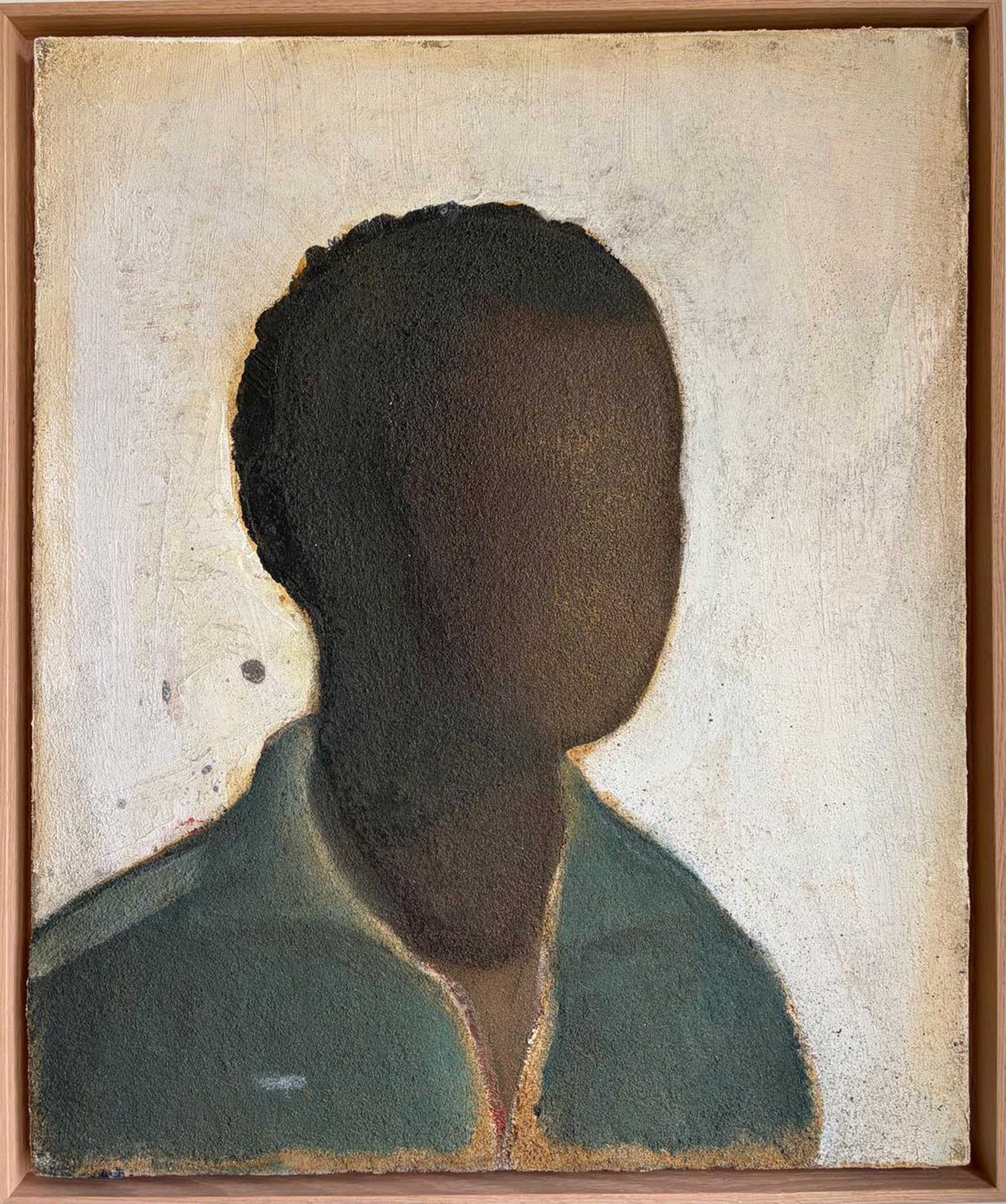 Laurent Jasmin, Sans titre, poudre de marbre et peinture acrylique, 73 × 60 cm. Courtesy Intérieurs Particuliers.