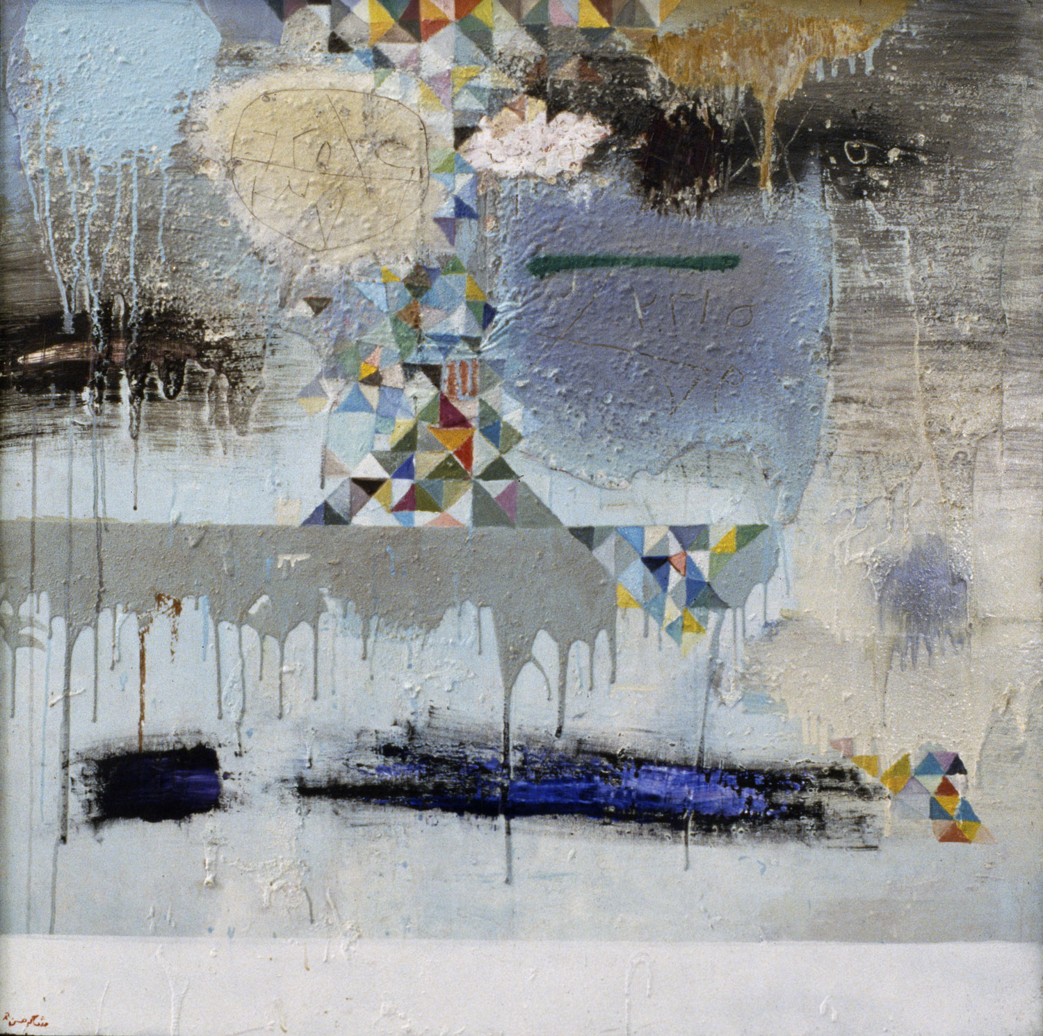 Shakir Hassan al-Saïd, Nature et pensée, 1986, acrylique sur bois, 120 x 120 cm. Musée de l’Institut du monde arabe, Paris. © Musée de l’IMA / Philippe Maillard