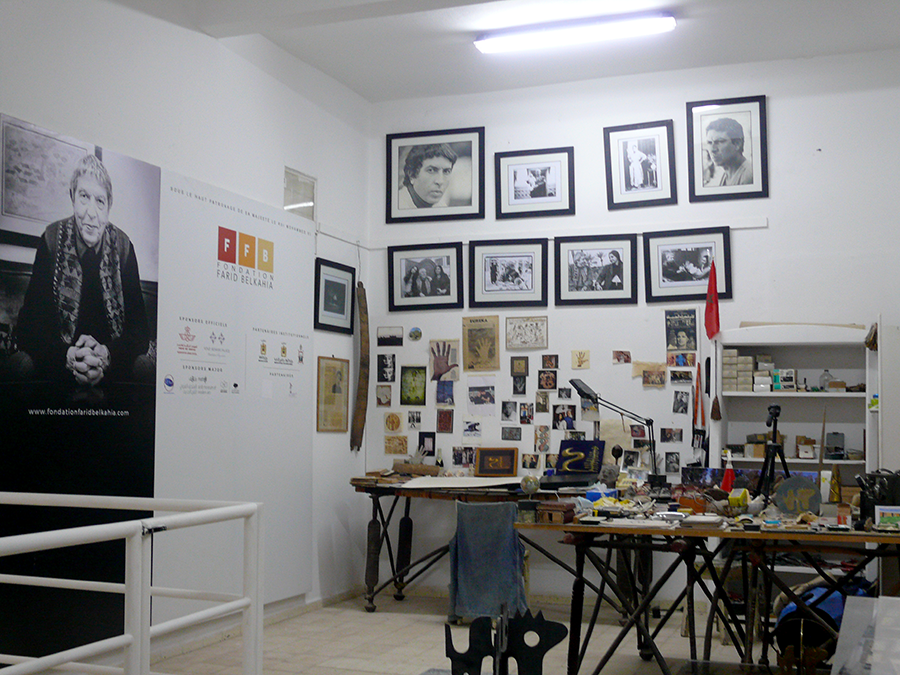 L’univers de l’atelier, reconstitué dans une partie du musée Mathaf dédié à la mémoire de l’artiste.