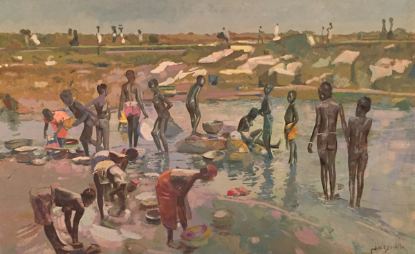 Jacques Majorelle, Femmes et Enfants au bord du Fleuve, Abidjan, 1952, Artcurial